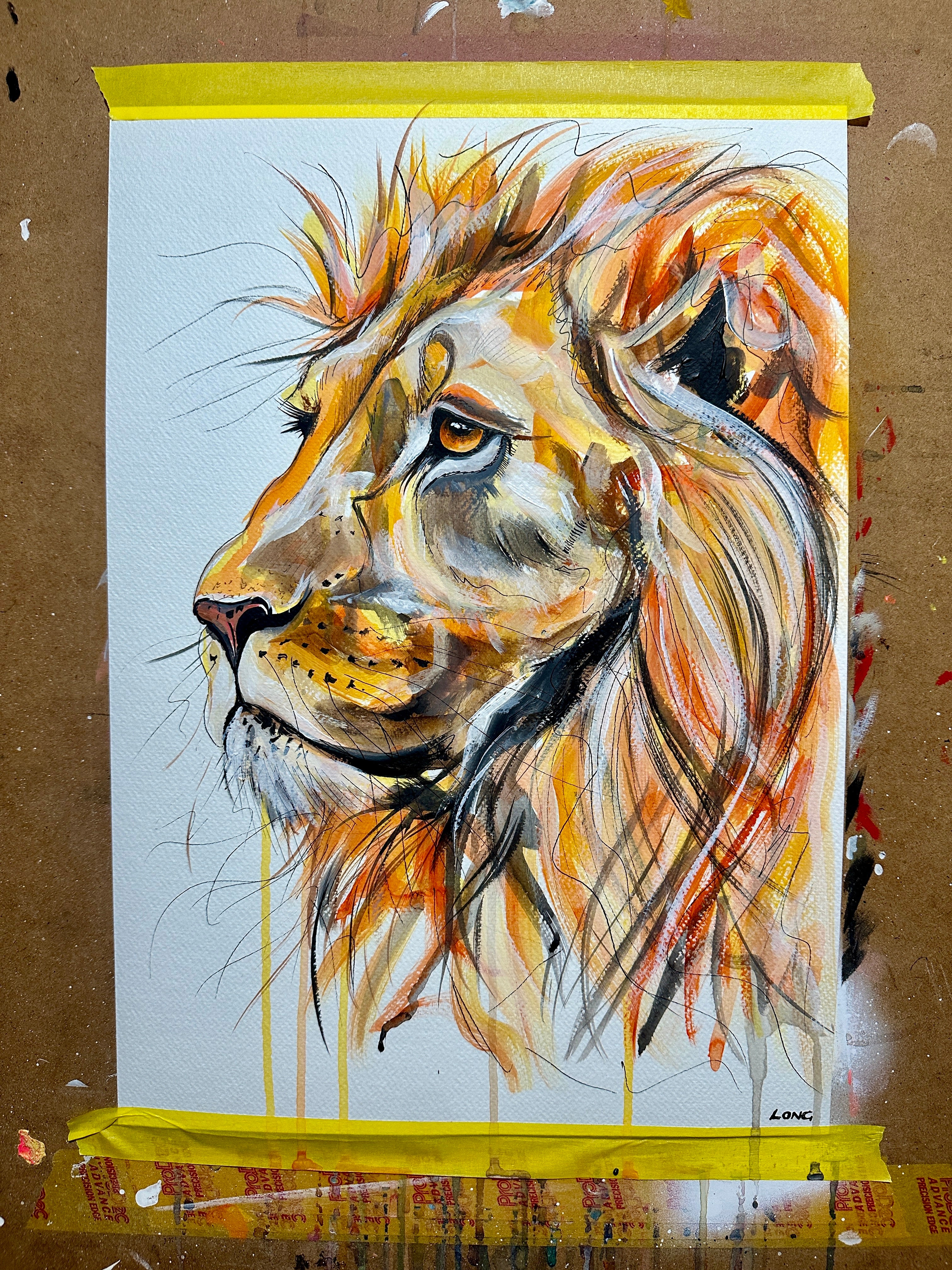 AFRICAN LION ORIGINAL SKETCH