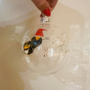 BEEE BAUBLES - Santa hat and Gold Leaf splats