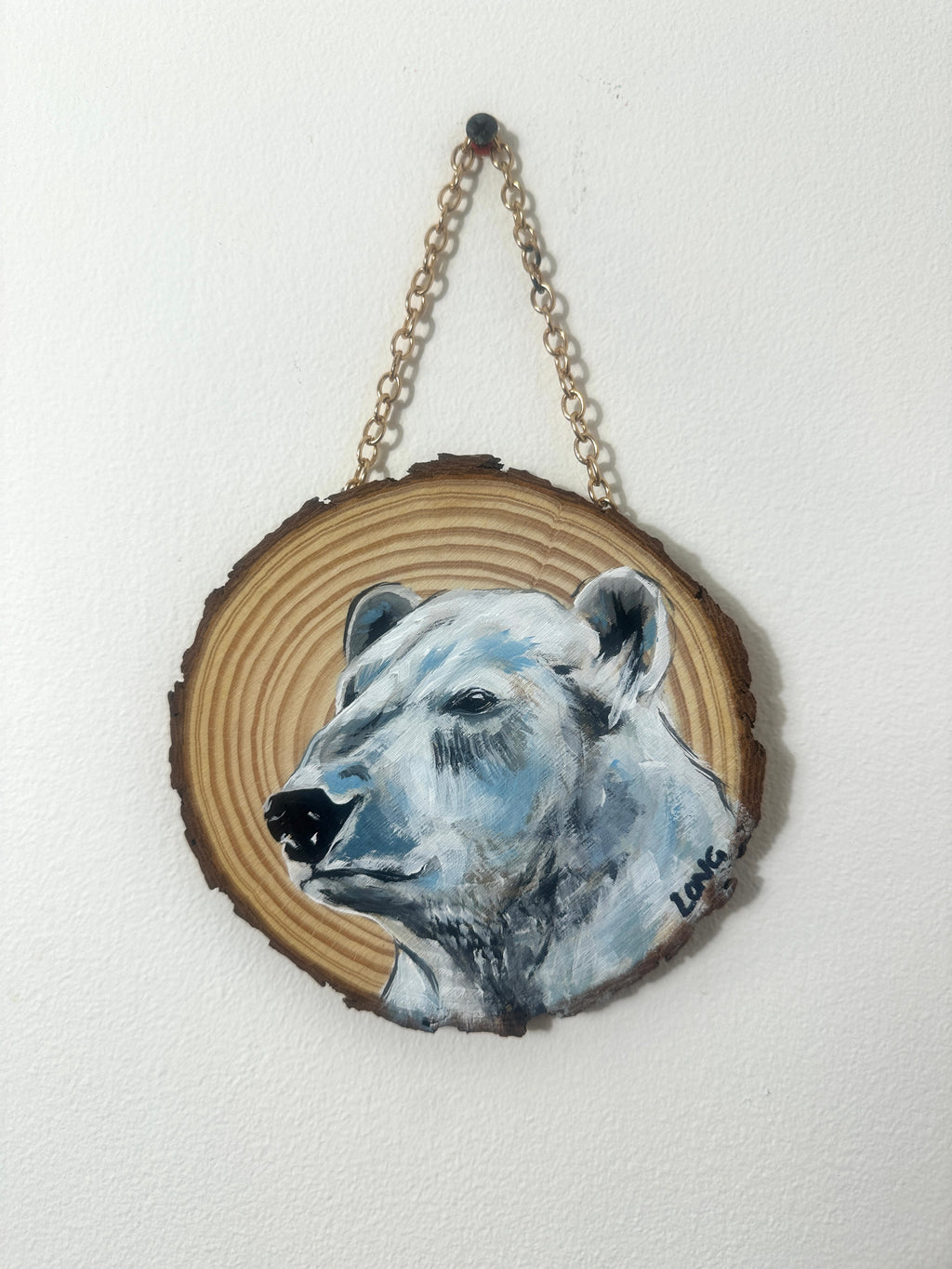 POLARBEAR WOOD SLICE