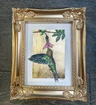 FRAMED GOLDLEAF HUMMINGBIRD 1 ORIGINAL