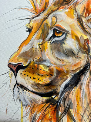 AFRICAN LION ORIGINAL SKETCH