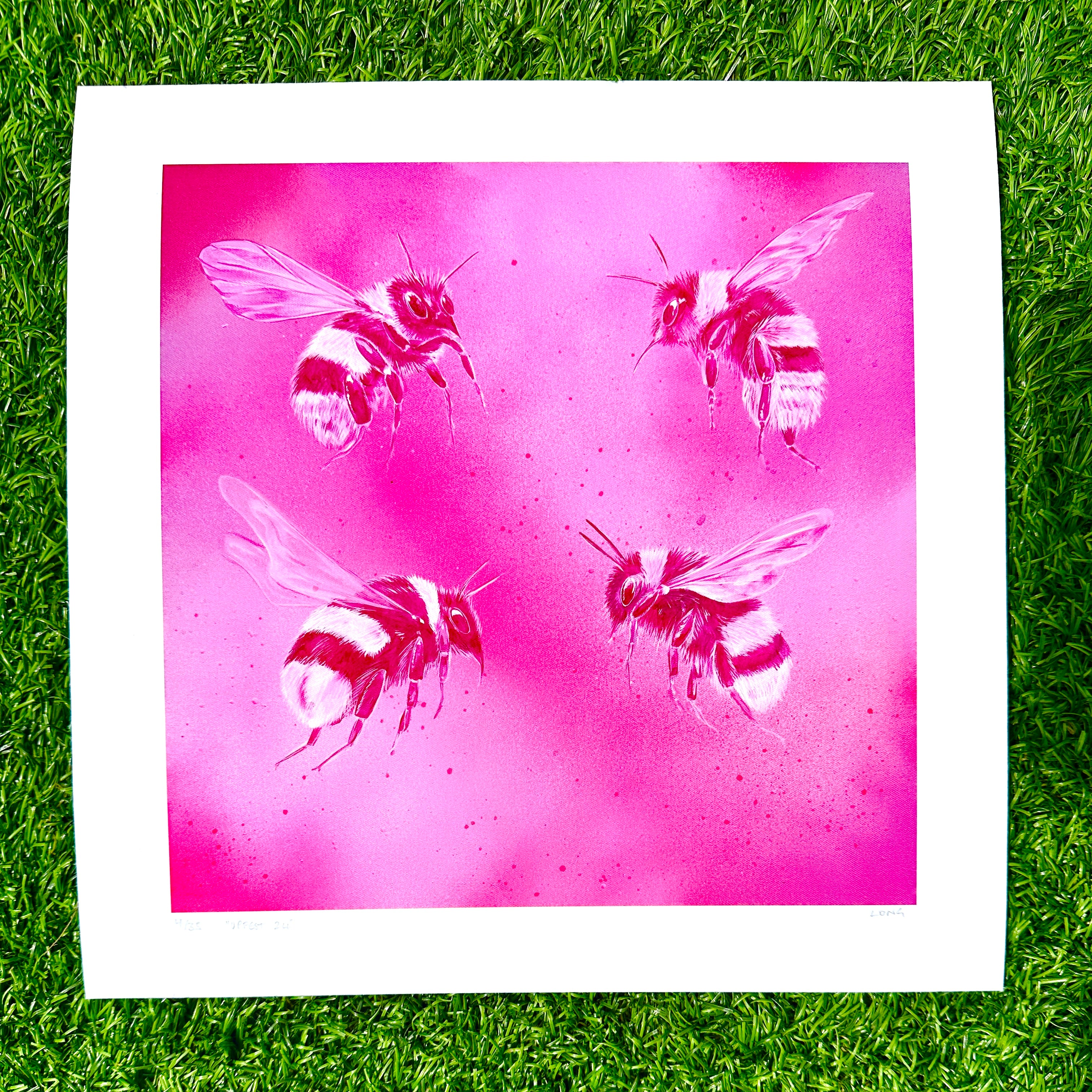 Limited Edition UPFEST 24 PINK BEES Giclee Print