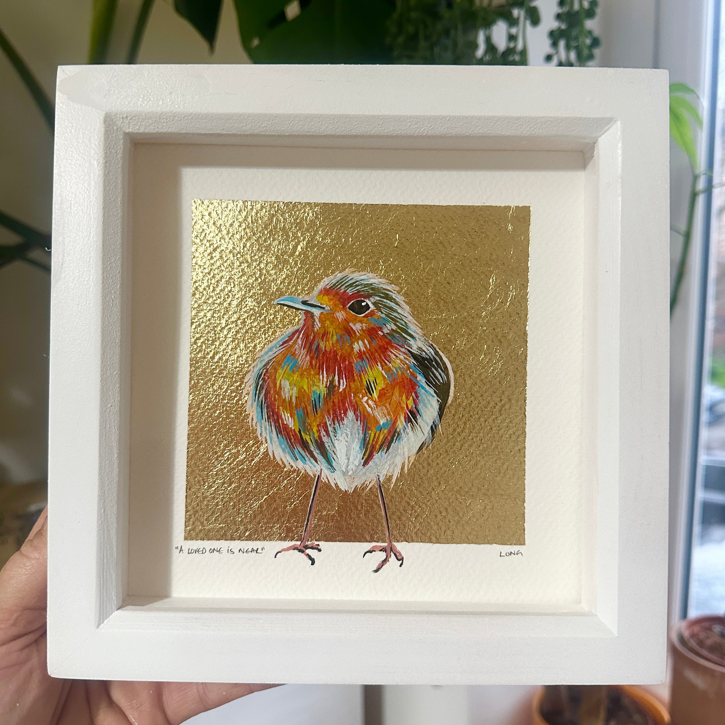 A Loved One Is Near ORIGINAL - Gold Leaf