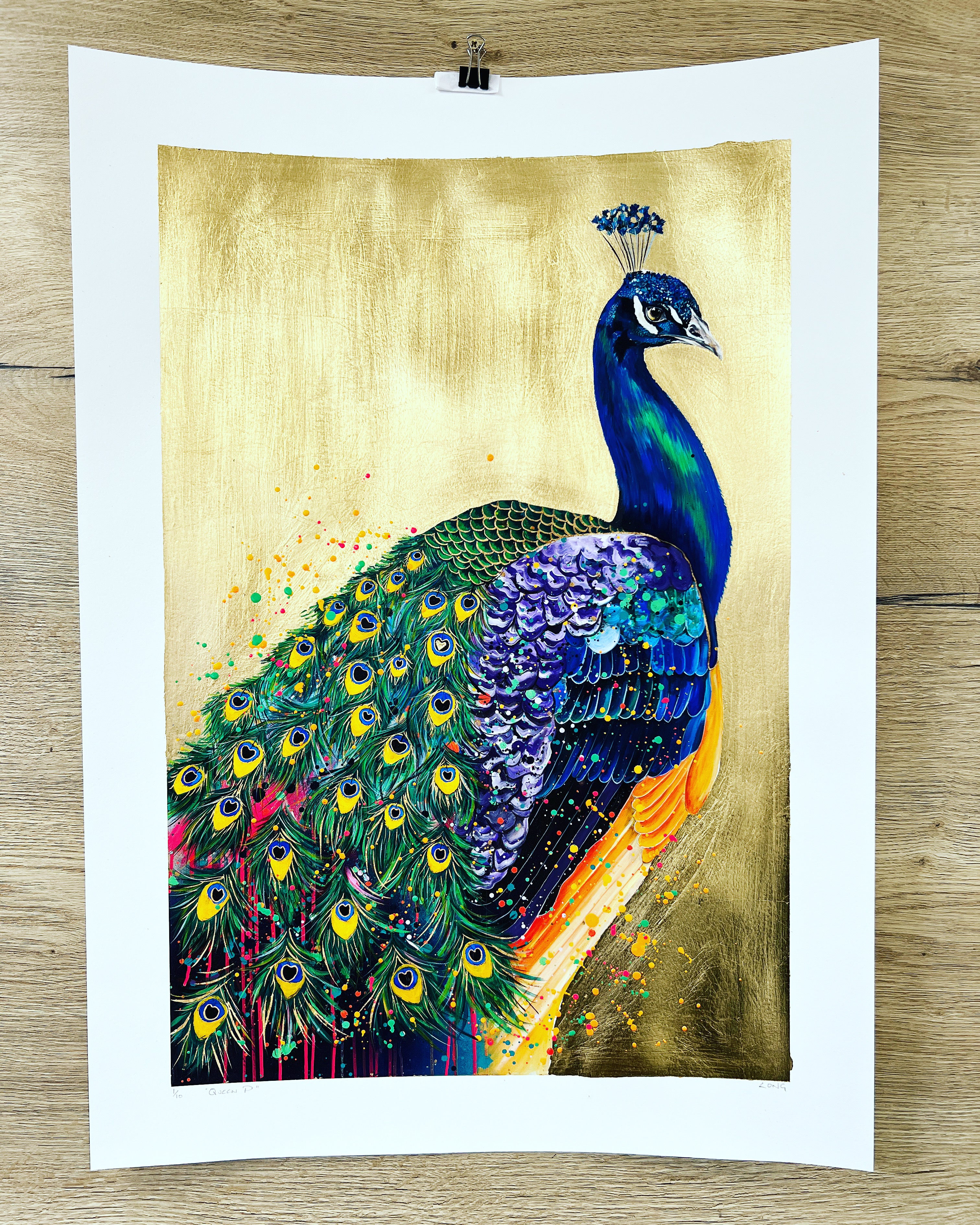 Special Limited Edition Gold Leafed Giclée PRINT – QUEEN P