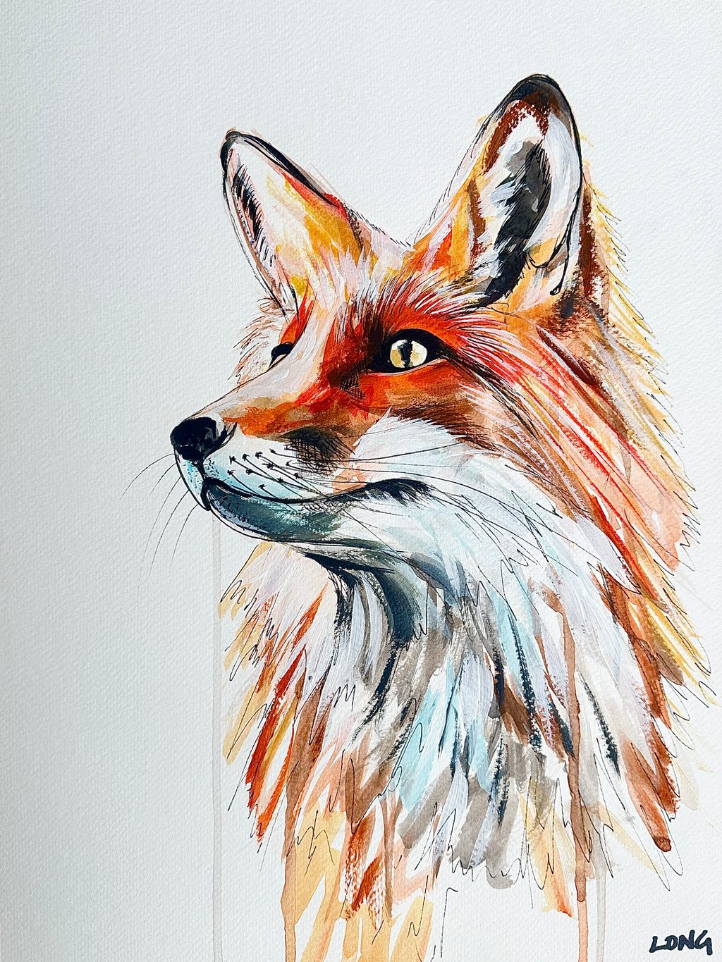 RED FOX ORIGINAL SKETCH