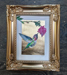 FRAMED GOLDLEAF HUMMINGBIRD 2 ORIGINAL