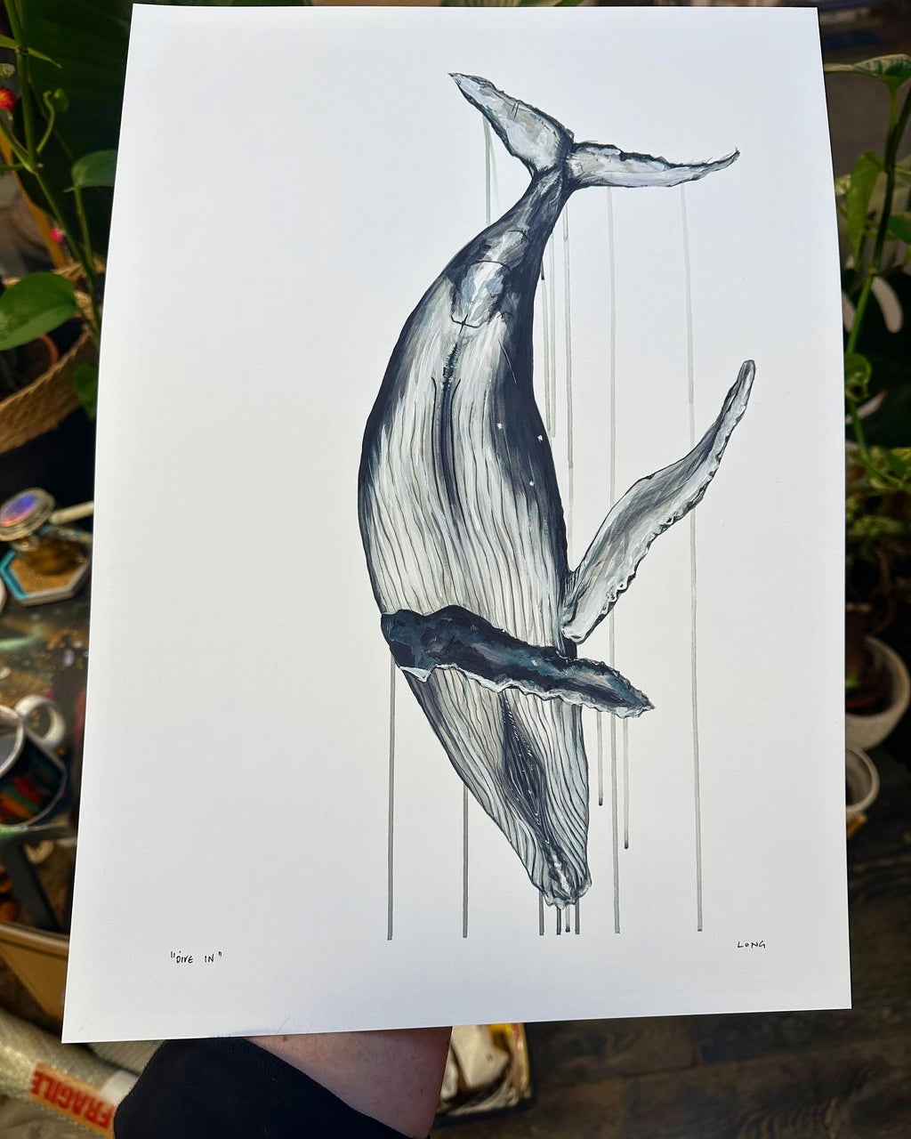 DIVE IN PRINT - Handfinished