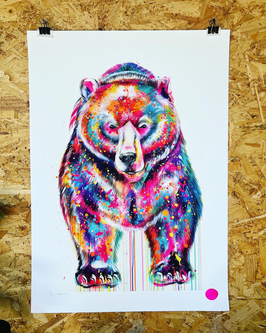 Limited Edition Hand Embellished Giclée – GRIZZLY