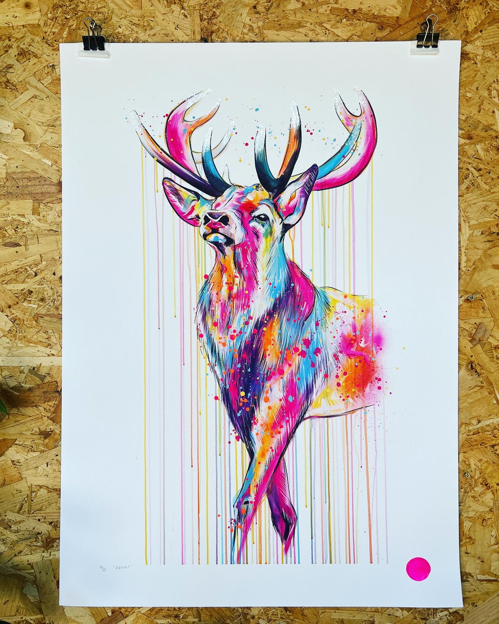Limited Edition Hand Embellished Giclée – BROCKET