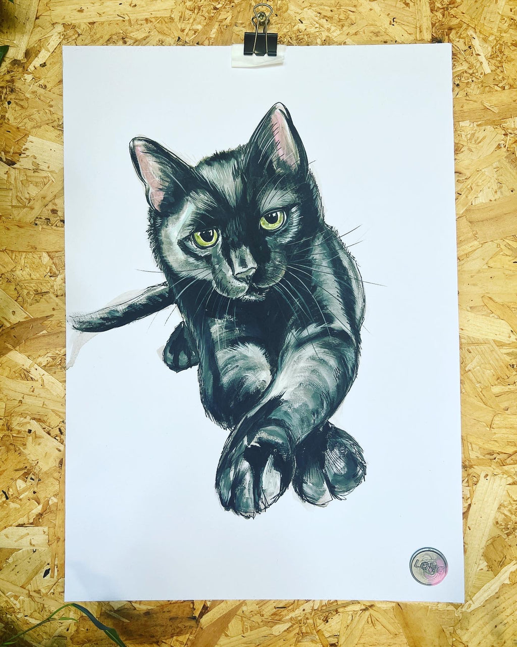 BLACK CAT ORIGINAL SKETCH