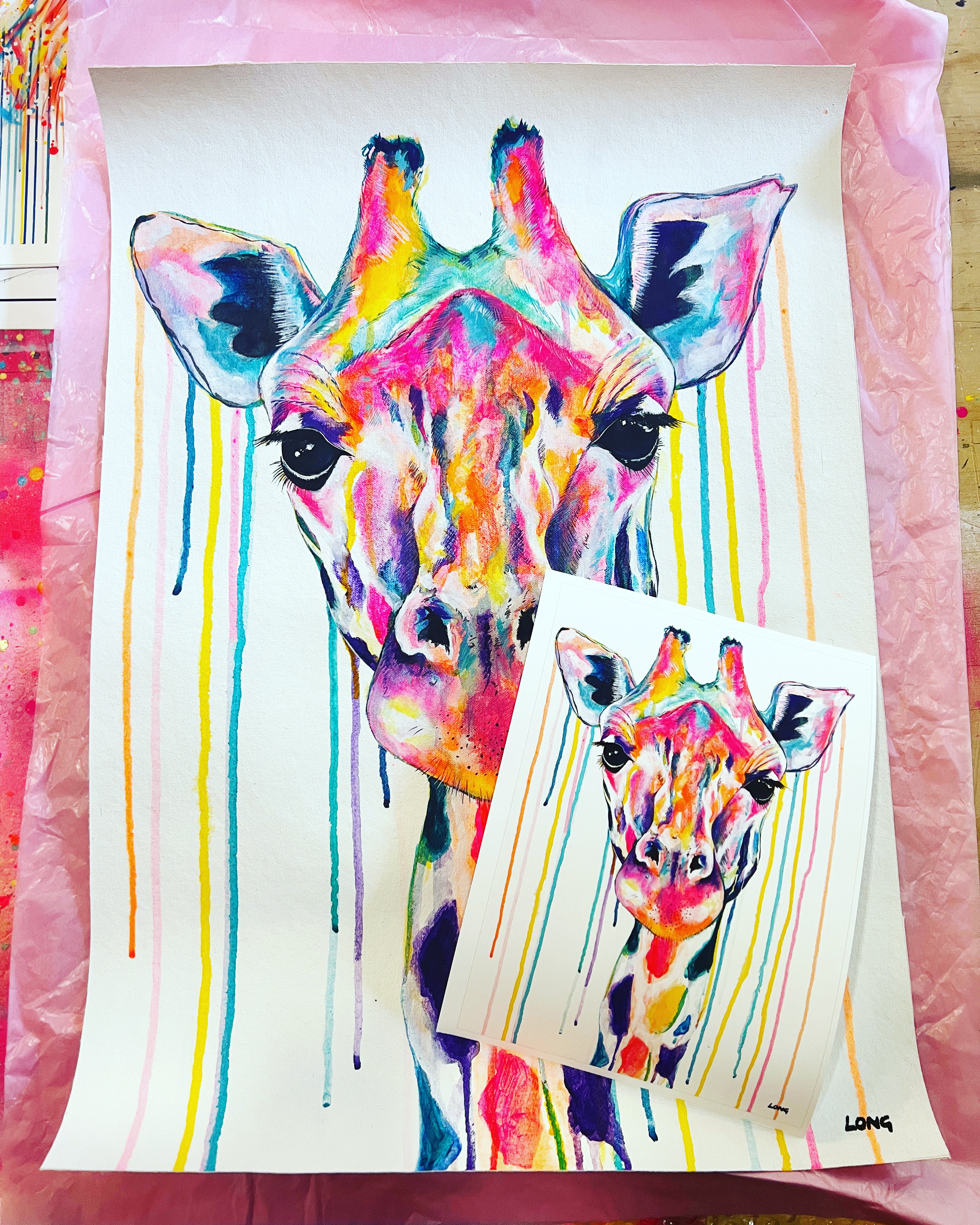 Limited Edition Giclée PRINT – ARE YOU HAVING A GIRAFFE