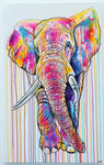 Elephant colourful art spray paint
