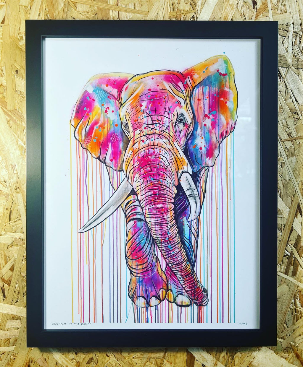 ELEPHANT IN THE ROOM Framed