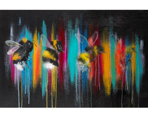 Limited Edition DYING OUT IN A WORLD OF COLOUR Giclee Bee Print