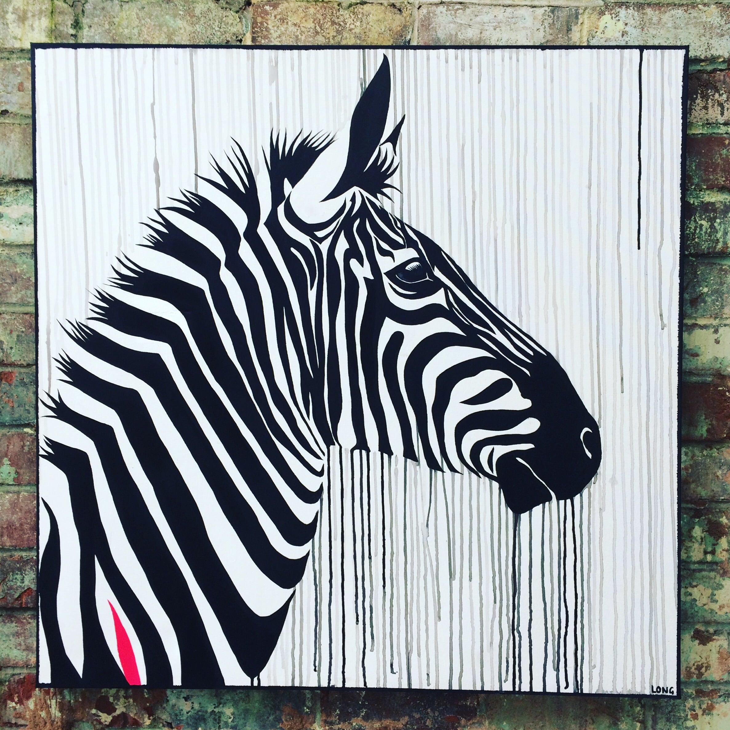 zebra horse sophie long art original sale 