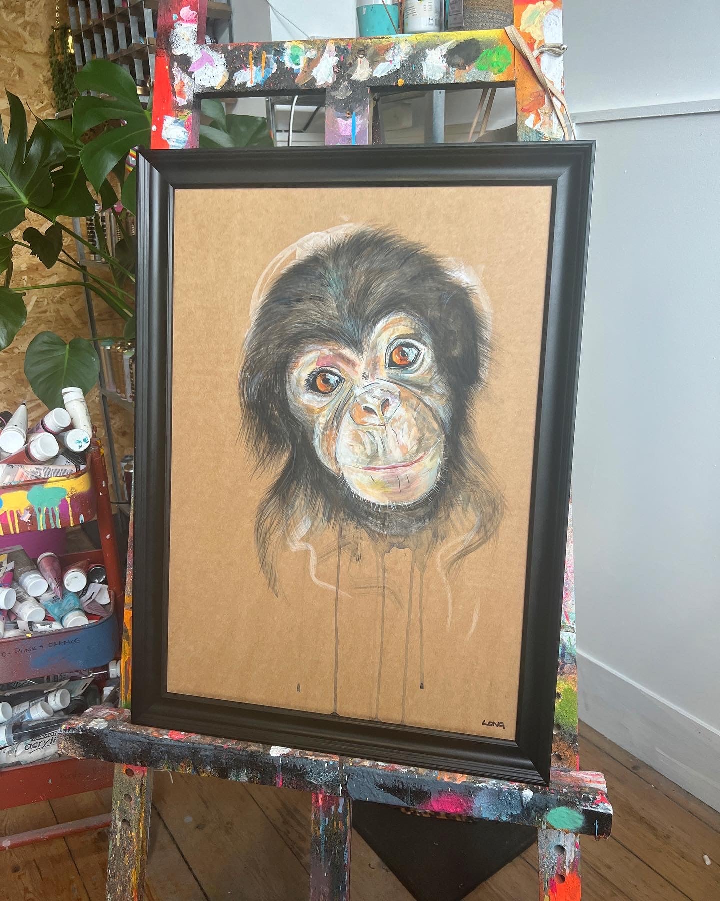 CHIMP PAINT SKETCH ORIGINAL