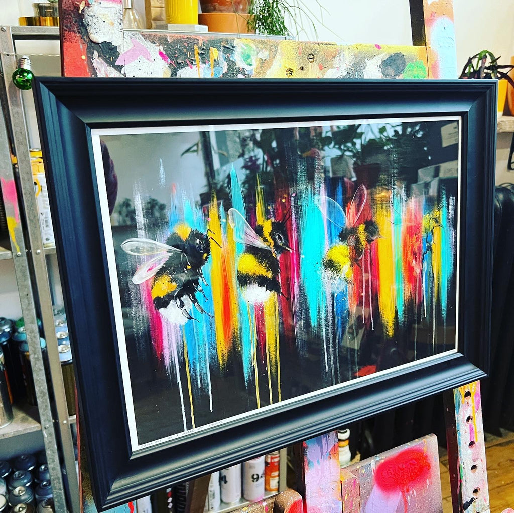 DYING OUT IN A WORLD OF COLOUR Framed