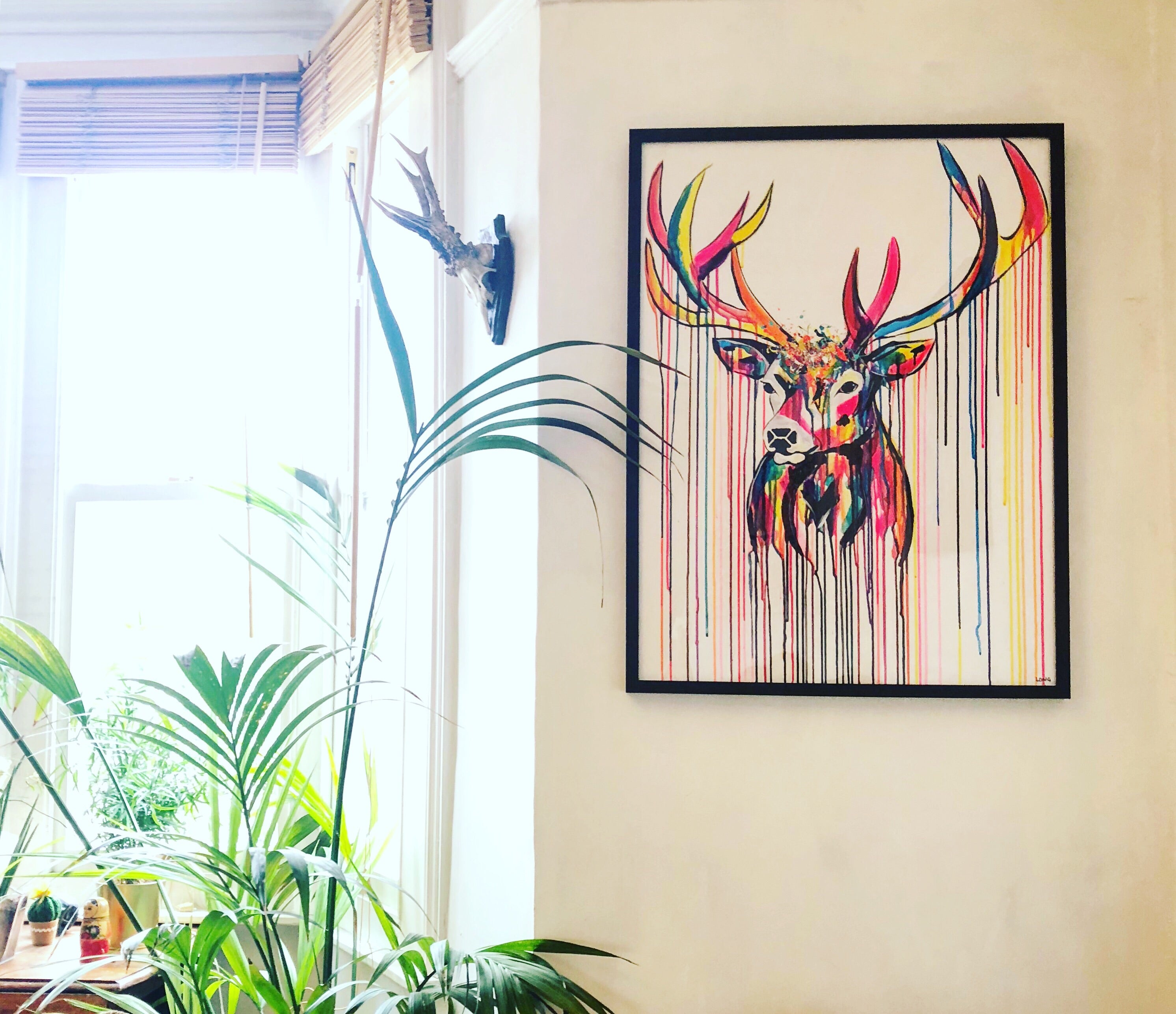 stag rainbow sophie long art painting 