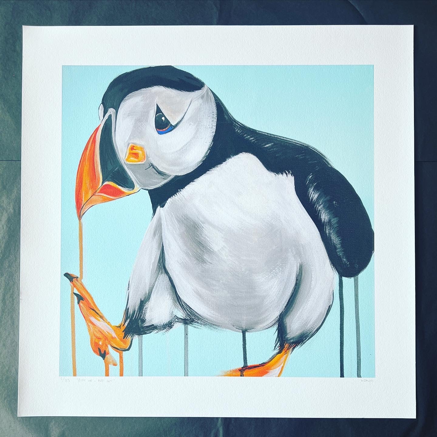 Limited Edition PUFFIN.. PUFFOUT Giclee Print