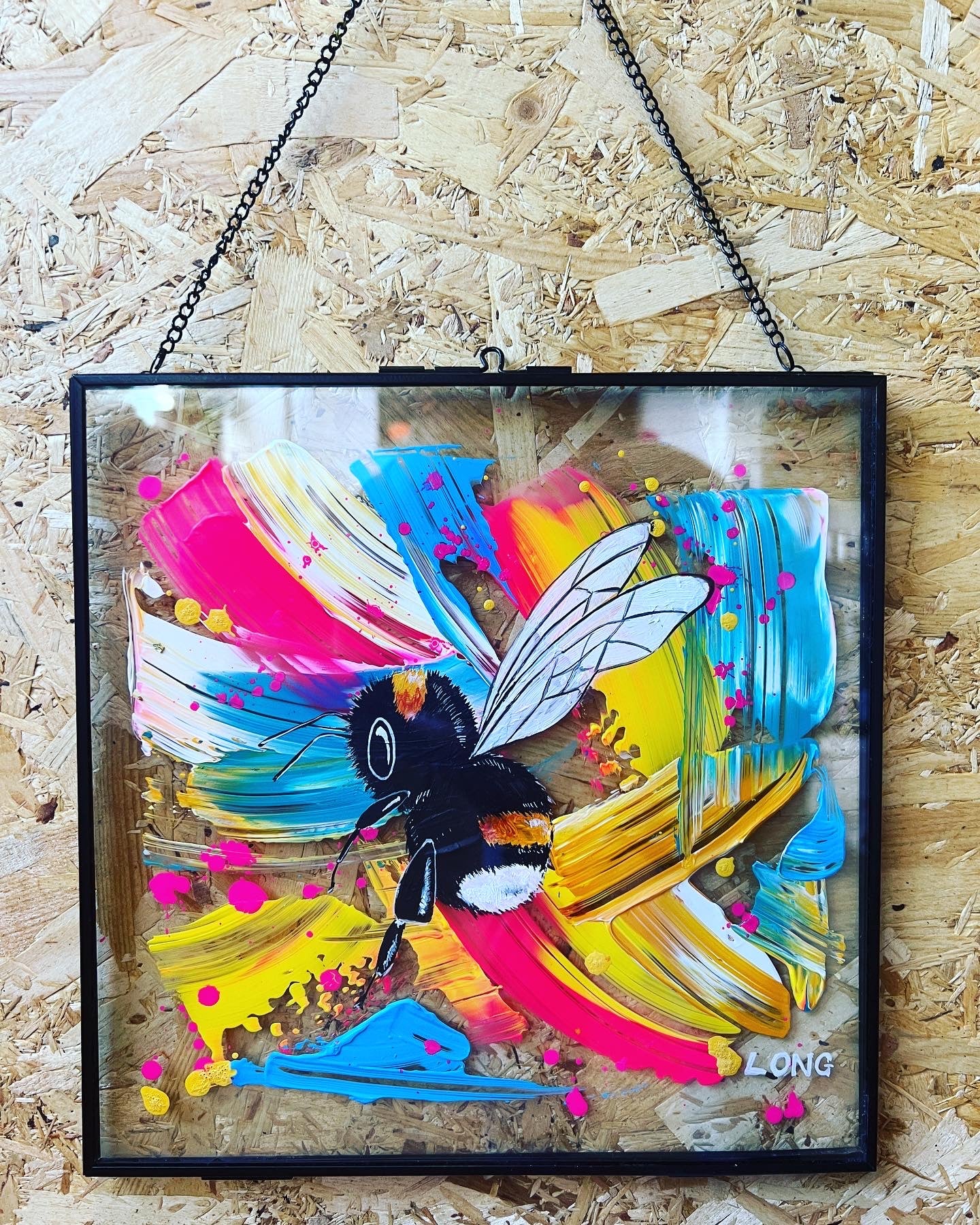 BUMBLING 2 on Glass ORIGINAL