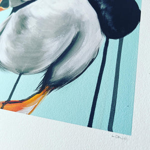 Limited Edition PUFFIN.. PUFFOUT Giclee Print